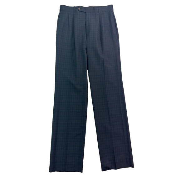 NEW Deadstock VTG 34 Hubbard Tartan Plaid Dress Pants Pleated High Waisted USA